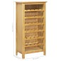 vidaXL Botellero de madera maciza de roble 56x32x110 cm vidaXL Botellero de madera maciza de roble 56x32x110 cm