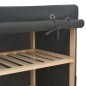 vidaXL Mueble zapatero con funda de tela gris 79x40x80 cm vidaXL Mueble zapatero con funda de tela gris 79x40x80 cm