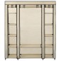 vidaXL Armario con compartimentos y varillas tela crema 150x45x176 cm vidaXL Armario con compartimentos y varillas tela crema 150x45x176 cm