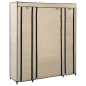 vidaXL Armario con compartimentos y varillas tela crema 150x45x176 cm vidaXL Armario con compartimentos y varillas tela crema 150x45x176 cm