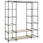 vidaXL Armario con compartimentos y varillas tela crema 150x45x176 cm vidaXL Armario con compartimentos y varillas tela crema 150x45x176 cm