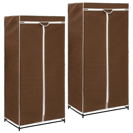 vidaXL Armarios 2 unidades marrón 75x50x160 cm