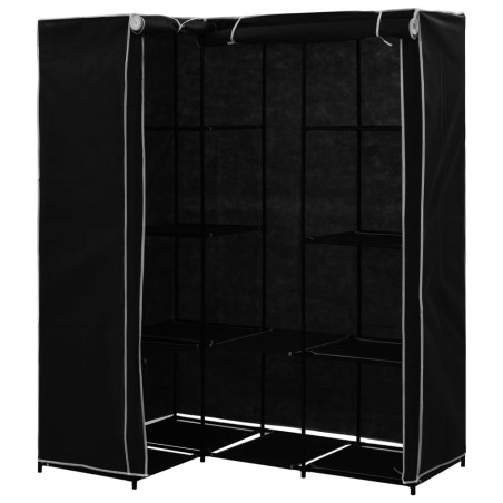 vidaXL Armario de esquina negro 130x87x169 cm