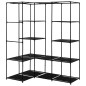vidaXL Armario de esquina negro 130x87x169 cm