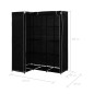 vidaXL Armario de esquina negro 130x87x169 cm