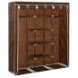 vidaXL Armario con compartimentos y varillas tela marrón 150x45x175 cm vidaXL Armario con compartimentos y varillas tela marrón 150x45x175 cm