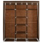 vidaXL Armario con compartimentos y varillas tela marrón 150x45x175 cm vidaXL Armario con compartimentos y varillas tela marrón 150x45x175 cm