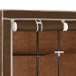 vidaXL Armario con compartimentos y varillas tela marrón 150x45x175 cm vidaXL Armario con compartimentos y varillas tela marrón 150x45x175 cm