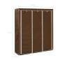 vidaXL Armario con compartimentos y varillas tela marrón 150x45x175 cm vidaXL Armario con compartimentos y varillas tela marrón 150x45x175 cm