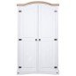 vidaXL Armario madera de pino Mexicano estilo Corona blanco 2 puertas vidaXL Armario madera de pino Mexicano estilo Corona blanco 2 puertas