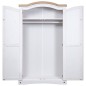 vidaXL Armario madera de pino Mexicano estilo Corona blanco 2 puertas vidaXL Armario madera de pino Mexicano estilo Corona blanco 2 puertas