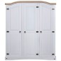 vidaXL Armario madera de pino Mexicano estilo Corona blanco 3 puertas vidaXL Armario madera de pino Mexicano estilo Corona blanco 3 puertas