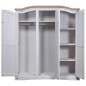 vidaXL Armario madera de pino Mexicano estilo Corona blanco 3 puertas vidaXL Armario madera de pino Mexicano estilo Corona blanco 3 puertas
