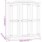 vidaXL Armario madera de pino Mexicano estilo Corona blanco 3 puertas vidaXL Armario madera de pino Mexicano estilo Corona blanco 3 puertas