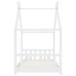 vidaXL Estructura de cama infantil madera maciza pino blanco 80x160 cm vidaXL Estructura de cama infantil madera maciza pino blanco 80x160 cm