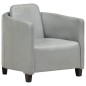 vidaXL Sillón de cuero auténtico gris vidaXL Sillón de cuero auténtico gris