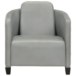 vidaXL Sillón de cuero auténtico gris