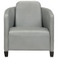 vidaXL Sillón de cuero auténtico gris vidaXL Sillón de cuero auténtico gris