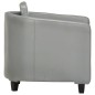 vidaXL Sillón de cuero auténtico gris vidaXL Sillón de cuero auténtico gris