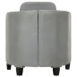 vidaXL Sillón de cuero auténtico gris vidaXL Sillón de cuero auténtico gris