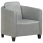 vidaXL Sillón de cuero auténtico gris vidaXL Sillón de cuero auténtico gris