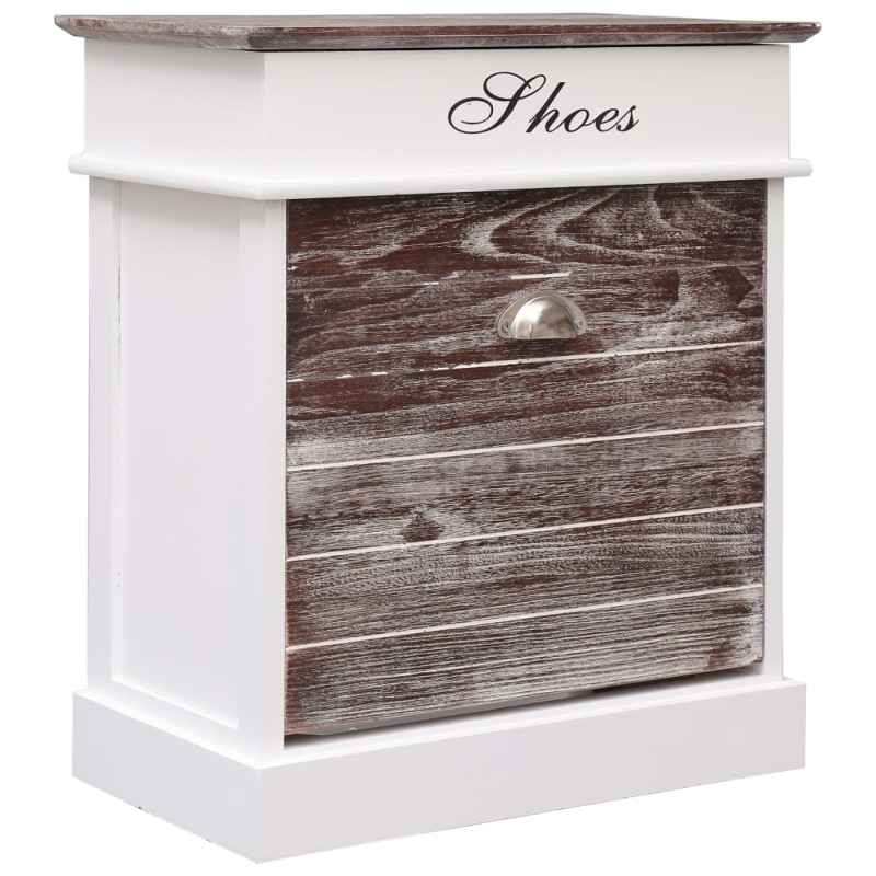vidaXL Mueble zapatero de madera de Paulownia marrón 50x28x58 cm vidaXL Mueble zapatero de madera de Paulownia marrón 50x28x58 cm