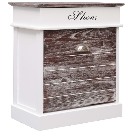 vidaXL Mueble zapatero de madera de Paulownia marrón 50x28x58 cm