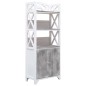 vidaXL Mueble de baño madera de paulownia blanco y gris 46x24x116 cm vidaXL Mueble de baño madera de paulownia blanco y gris 46x24x116 cm