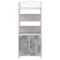 vidaXL Mueble de baño madera de paulownia blanco y gris 46x24x116 cm vidaXL Mueble de baño madera de paulownia blanco y gris 46x24x116 cm