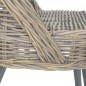 vidaXL Butaca de ratán kubu gris vidaXL Butaca de ratán kubu gris