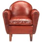 vidaXL Sillón con diseño de cubo cuero auténtico marrón 77x65x79 cm vidaXL Sillón con diseño de cubo cuero auténtico marrón 77x65x79 cm