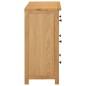vidaXL Cajonera de madera de roble macizo 80x35x75 cm vidaXL Cajonera de madera de roble macizo 80x35x75 cm
