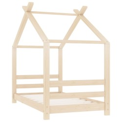 vidaXL Estructura de cama infantil de madera maciza de pino 70x140 cm