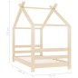 vidaXL Estructura de cama infantil de madera maciza de pino 70x140 cm vidaXL Estructura de cama infantil de madera maciza de pino 70x140 cm