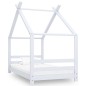 vidaXL Estructura de cama infantil madera maciza pino blanco 80x160 cm vidaXL Estructura de cama infantil madera maciza pino blanco 80x160 cm