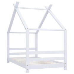 vidaXL Estructura de cama infantil madera maciza pino blanco 80x160 cm