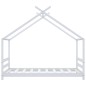 vidaXL Estructura de cama infantil madera maciza pino blanco 80x160 cm vidaXL Estructura de cama infantil madera maciza pino blanco 80x160 cm