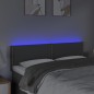 vidaXL Cabecero con LED de tela gris oscuro 144x5x78/88 cm