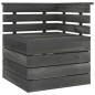 vidaXL Sofá esquinero de palés para jardín madera maciza de pino gris vidaXL Sofá esquinero de palés para jardín madera maciza de pino gris