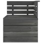 vidaXL Sofá esquinero de palés para jardín madera maciza de pino gris vidaXL Sofá esquinero de palés para jardín madera maciza de pino gris