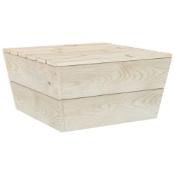 vidaXL Mesa de jardín de madera de abeto impregnada 60x60x30 cm