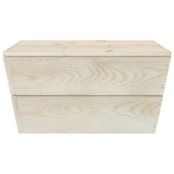vidaXL Mesa de jardín de madera de abeto impregnada 60x60x30 cm