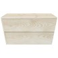 vidaXL Mesa de jardín de madera de abeto impregnada 60x60x30 cm