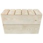 vidaXL Mesa de jardín de madera de abeto impregnada 60x60x30 cm