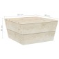 vidaXL Mesa de jardín de madera de abeto impregnada 60x60x30 cm