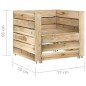 vidaXL Set de muebles de palés jardín 2 piezas madera pino impregnada vidaXL Set de muebles de palés jardín 2 piezas madera pino impregnada