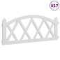 vidaXL Borduras de jardín 17 unidades PP blanco 10 m vidaXL Borduras de jardín 17 unidades PP blanco 10 m