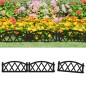 vidaXL Borduras de jardín 17 unidades PP negro 10 m vidaXL Borduras de jardín 17 unidades PP negro 10 m