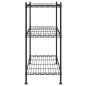 vidaXL Estantería de almacenaje de 3 niveles negro 60x35x76 cm 150 kg vidaXL Estantería de almacenaje de 3 niveles negro 60x35x76 cm 150 kg