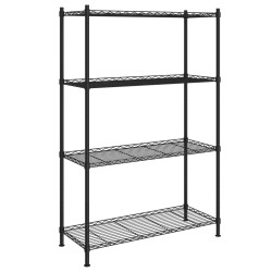 vidaXL Estante de almacenamiento 4 niveles negro 90x35x137 cm 200 kg